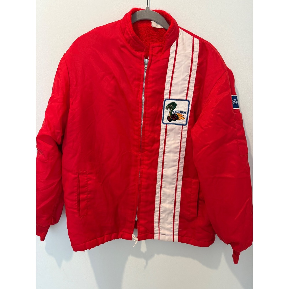 Vintage 70s Ford Cobra Mustang Racing Stripe Shelby Jacket